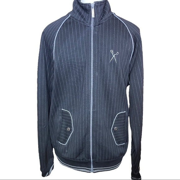 Marc Ecko Cut & Sew Pinstripe Jacket Size M - Picture 1 of 8